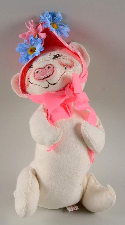 Annalee Dolls 1989 Country Girl Pig - No Box by Annalee-1