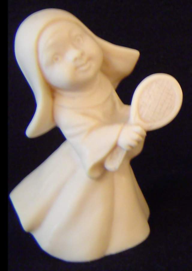 Religious Figurines Nun-Tennis - Boxed by A Santini Sculpture-1