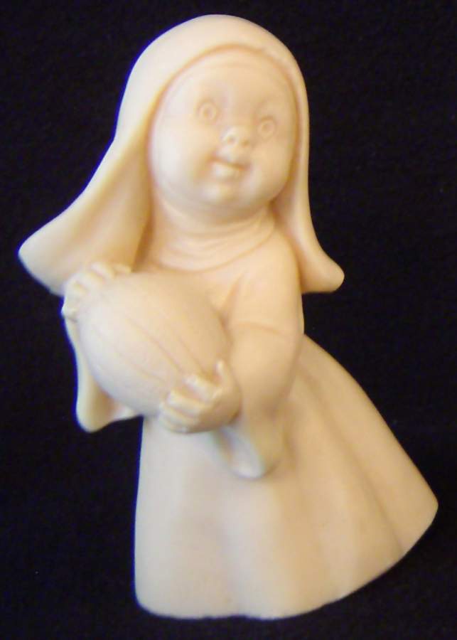 Religious Figurines Nun-Football - Boxed by A Santini Sculpture-1
