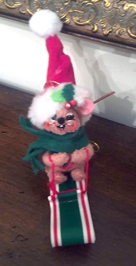 Annalee Christmas Ornaments Toboggan Mouse - No Box by Annalee-1
