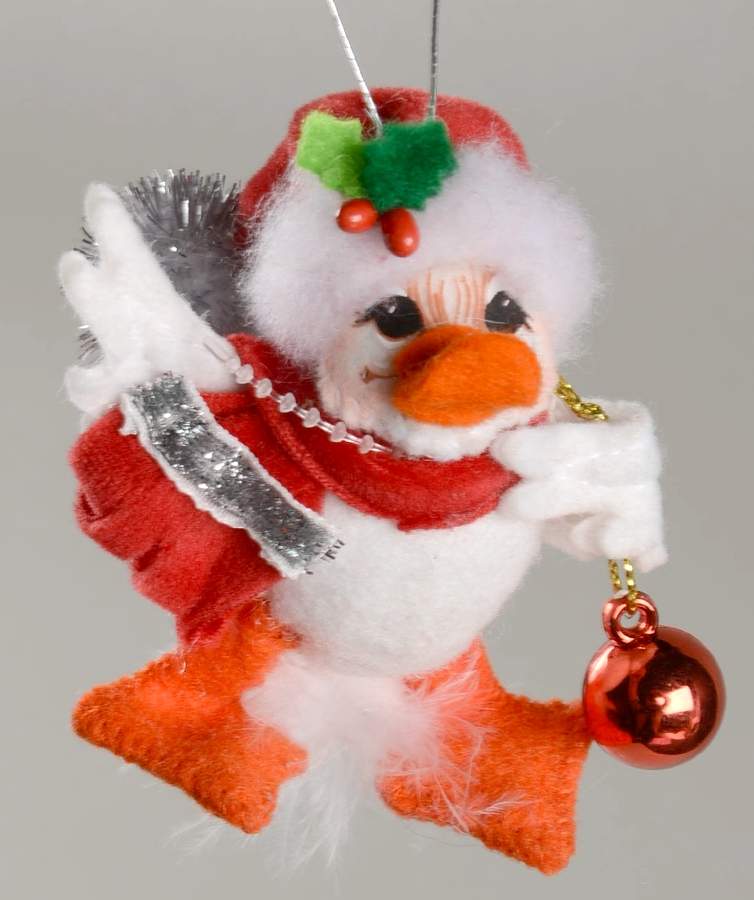 Annalee Christmas Ornaments Silver Sparkle Duck - No Box by Annalee-1