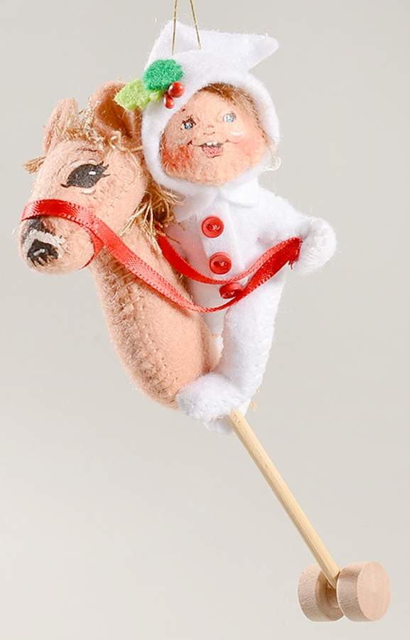 Annalee Christmas Ornaments Pj Kid On Stick Horse - No Box by Annalee-1