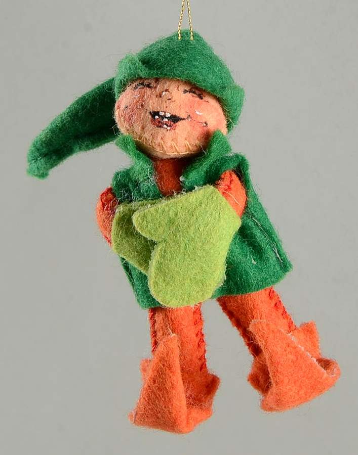 Annalee Christmas Ornaments Orange & Green Elf - No Box by Annalee-1