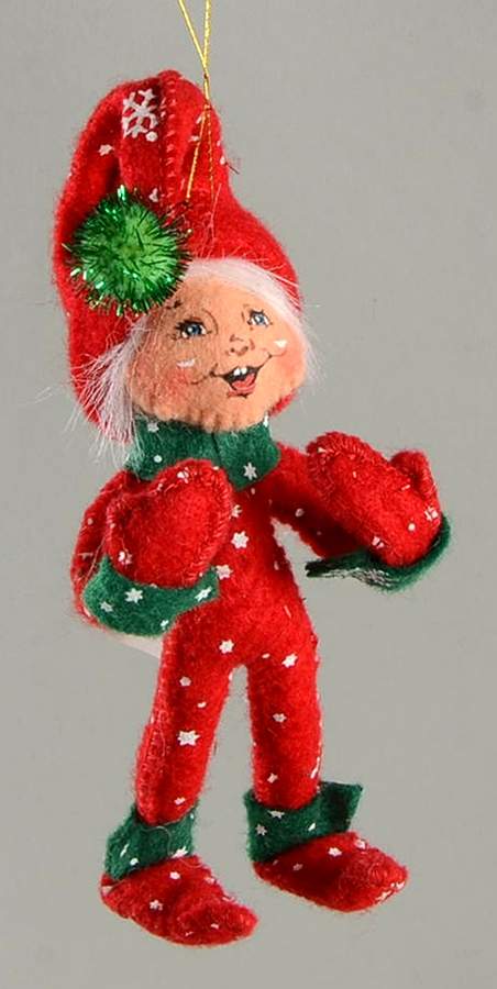 Annalee Christmas Ornaments Snowflake Elf-Red - No Box by Annalee-1