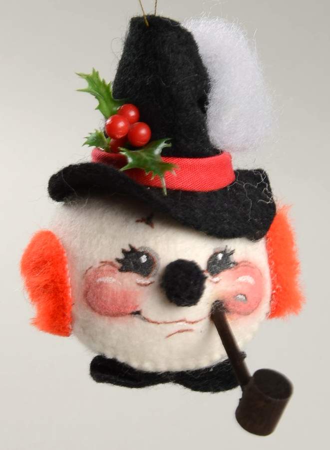 Annalee Christmas Ornaments Snowman Head-Red Earmuffs - No Box by Annalee-1