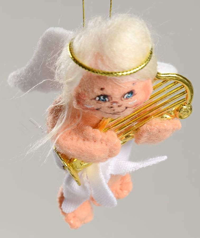 Annalee Christmas Ornaments Angel With Harp - No Box by Annalee-1