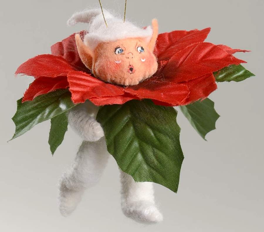Annalee Christmas Ornaments Poinsettia Elf - No Box by Annalee-1