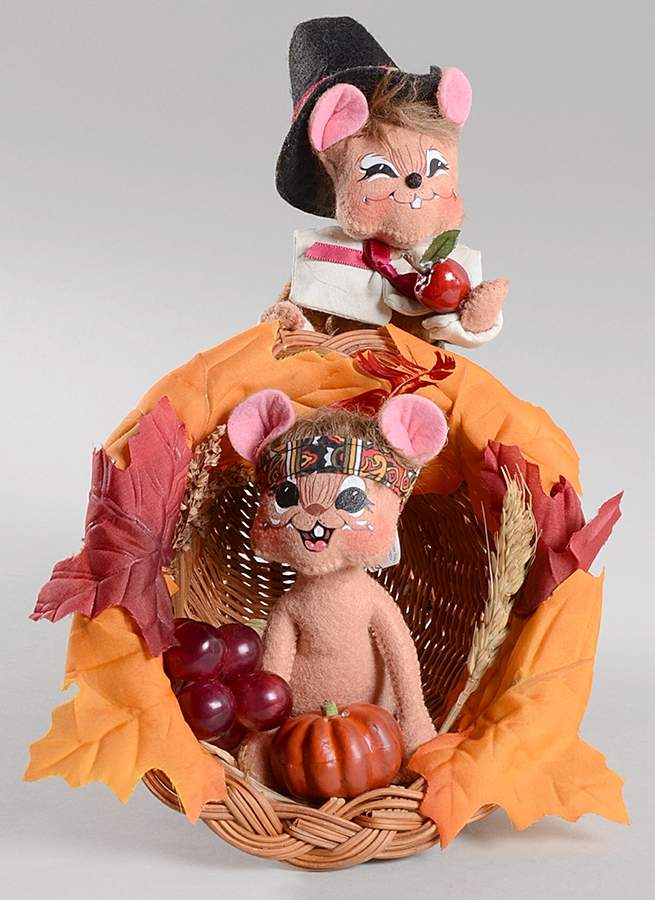 Thanksgiving Mice Cornucopia Mice - No Box by Annalee-1
