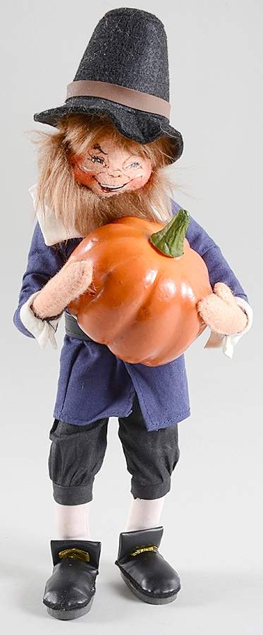 Thanksgiving Pilgrim Man With Pumpkin - No Box by Annalee-1