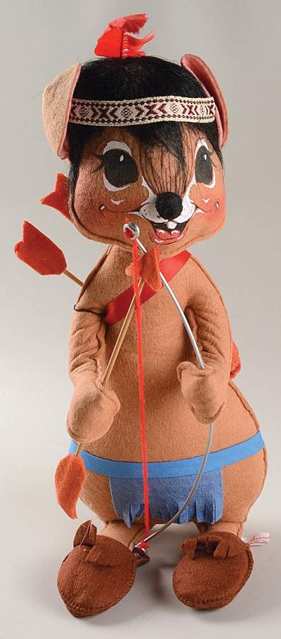 Thanksgiving Mice Indian Boy Mouse W/Bow & Arrow - No Box by Annalee-1
