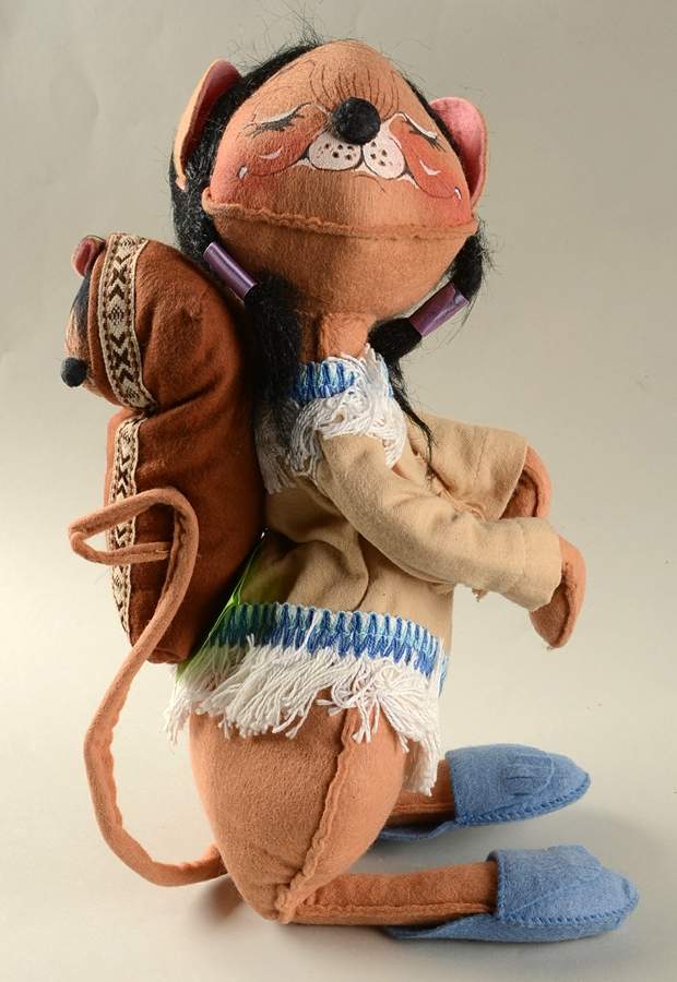 Thanksgiving Mice Indian Girl Mouse W/Papoose - No Box by Annalee-1