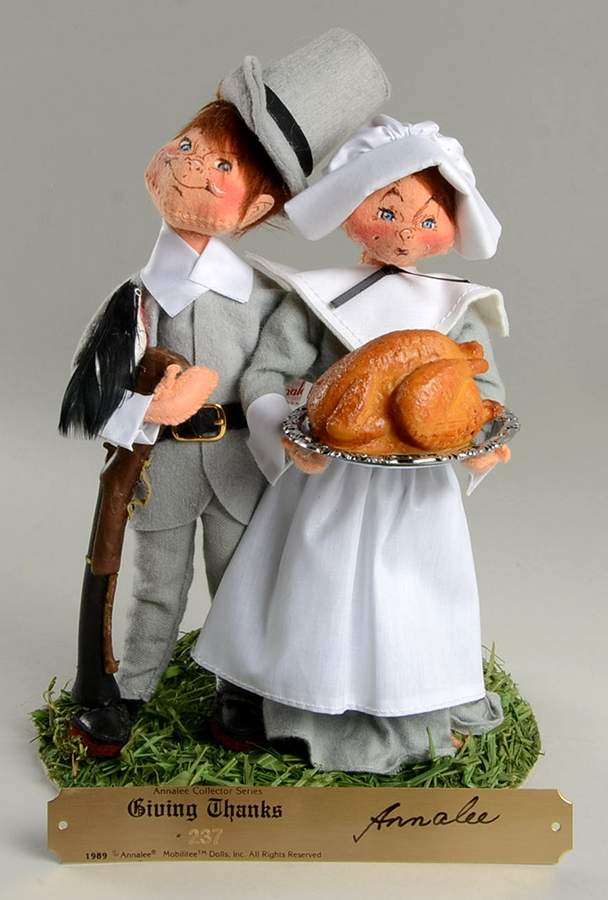 Thanksgiving Thanksgiving Couple With Turkey - No Box by Annalee-1