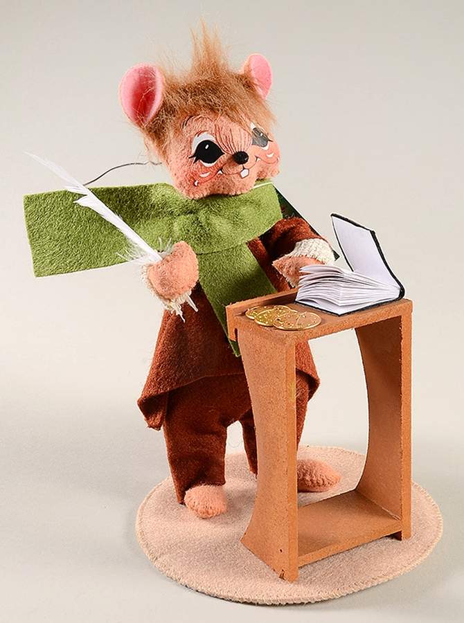 A Christmas Carol-Mice Counting Bob Cratchet Mouse - No Box by Annalee-1