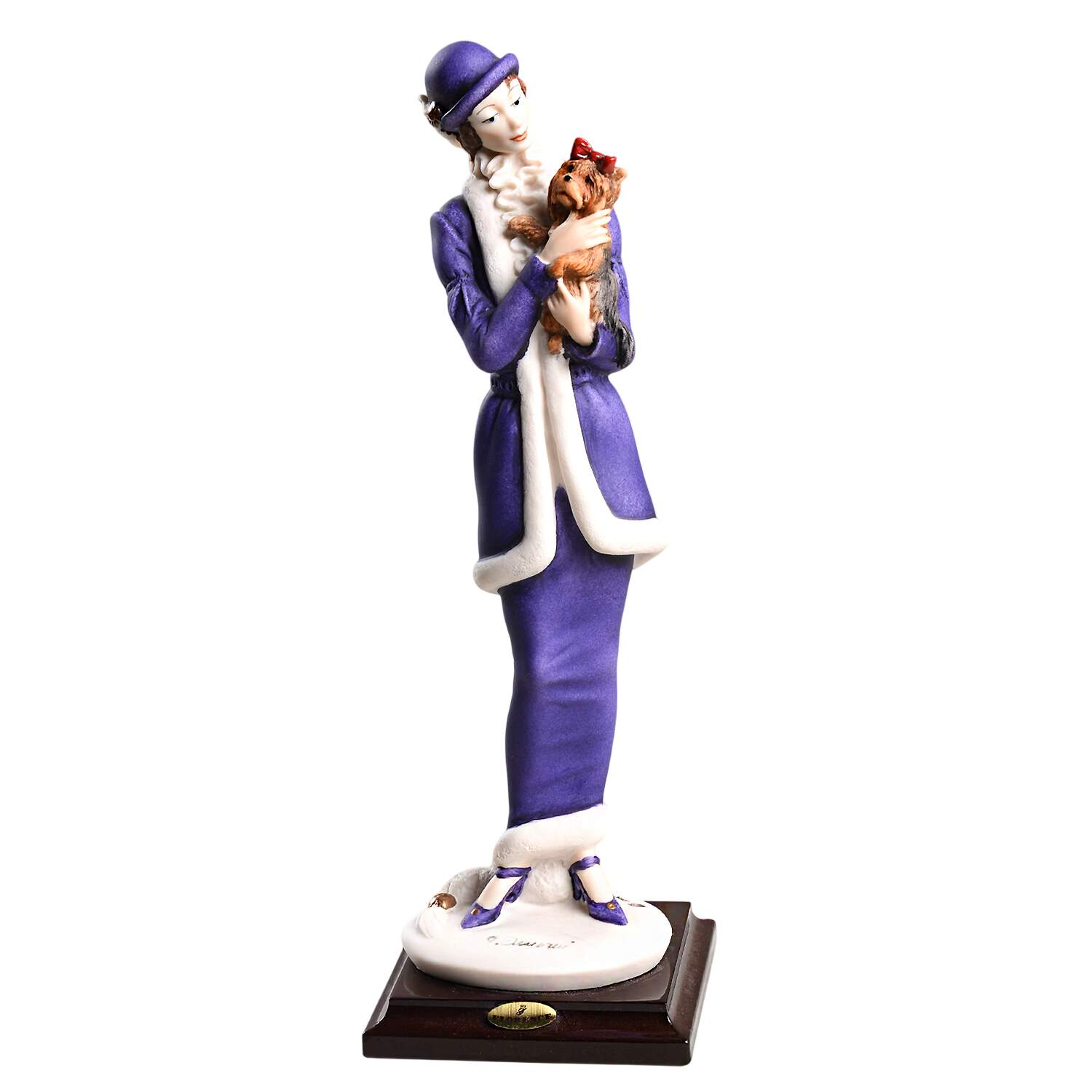 My Fair Ladies Lady With Dog-Purple & White - No Box by Armani-1