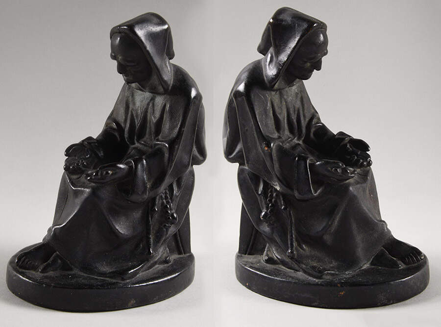Armor Bronze Bookends Monk With Crucifix (Pair) - No Box by Armor Bronze-1