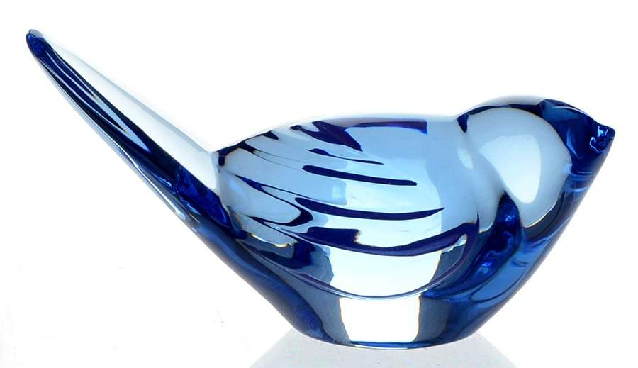Baccarat Crystal Figurines Oiseau (Bird)-Aquamarine - With Box Bx931 by Baccarat-1
