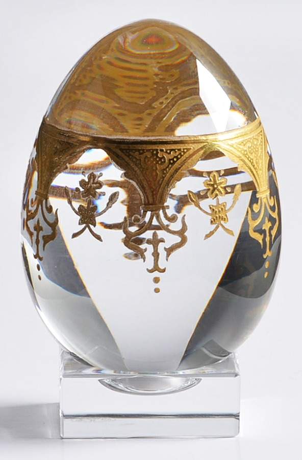 Baccarat Crystal Figurines Prestige Egg With Stand - With Box Bx420 by Baccarat-1
