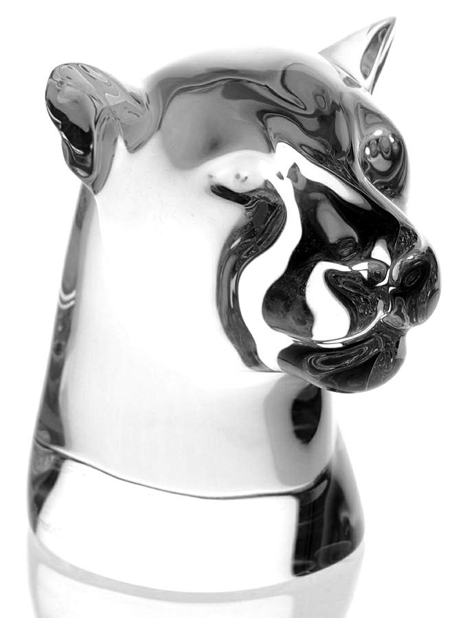 Baccarat Crystal Figurines Puma-Panther-Cat Head - Boxed by Baccarat-1