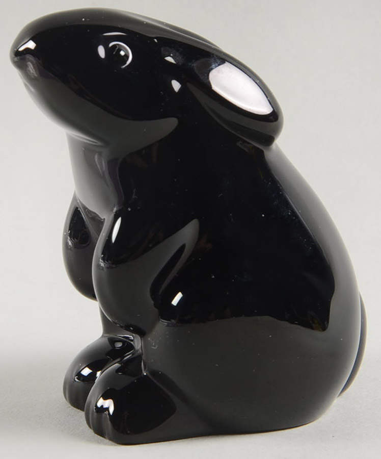 Baccarat Crystal Figurines Rabbit-Sitting-Black - Boxed by Baccarat-1