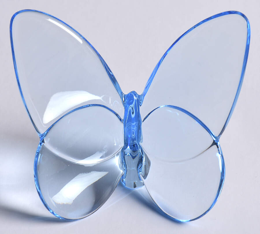 Baccarat Crystal Figurines Lucky Butterfly-Sky Blue - Boxed by Baccarat-1
