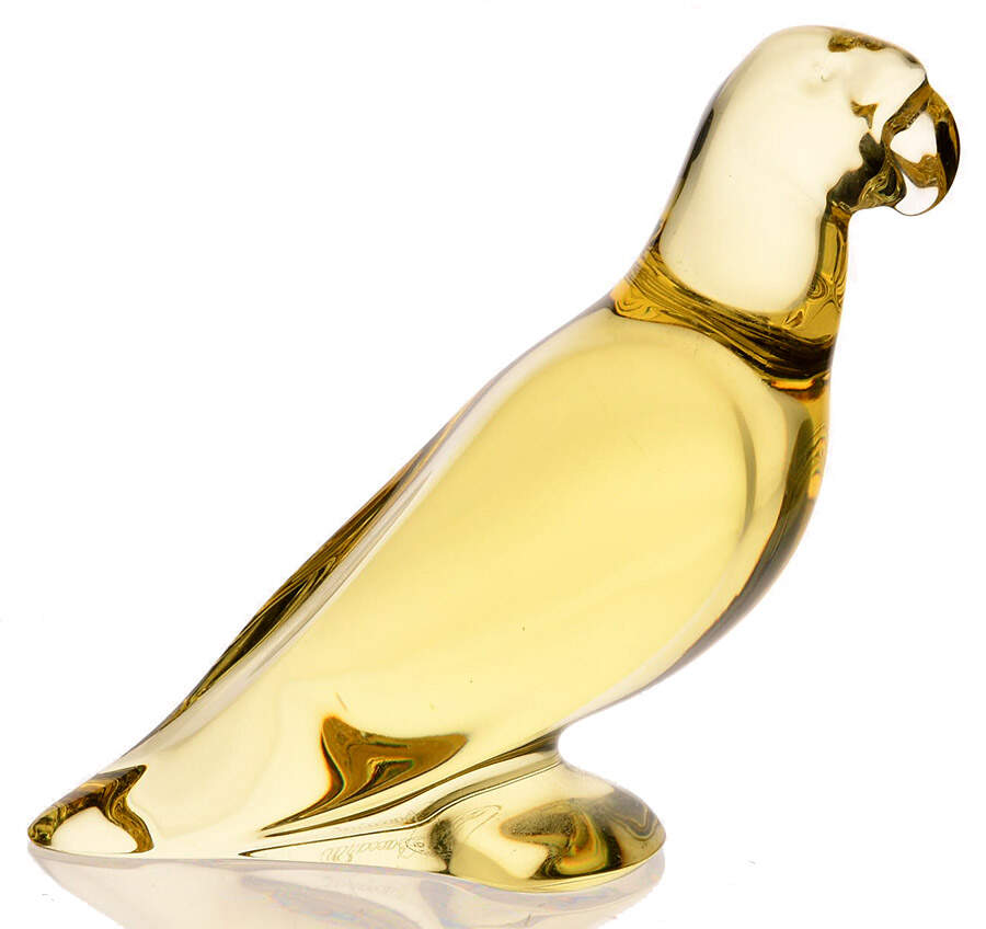 Baccarat Crystal Figurines Parrot-Yellow - With Box Bx953 by Baccarat-1
