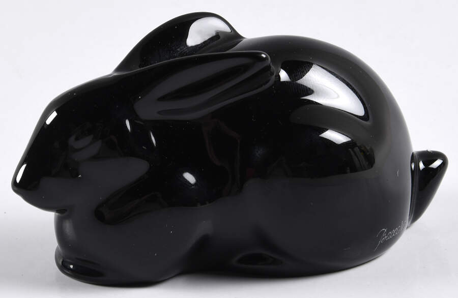 Baccarat Crystal Figurines Rabbit-Black - Boxed by Baccarat-1