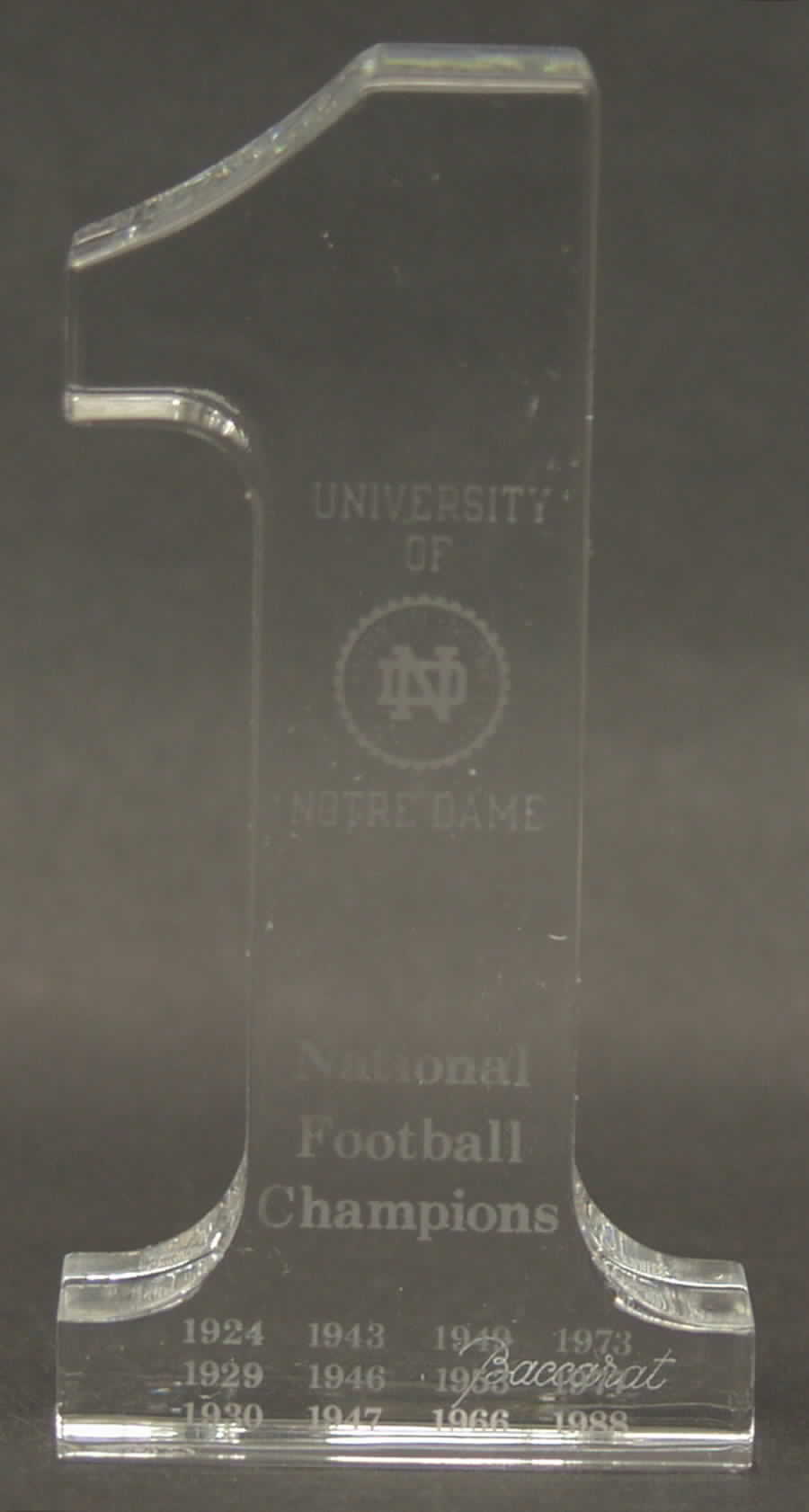 Baccarat Crystal Figurines Number"1"-Notre Dame - No Box by Baccarat-1