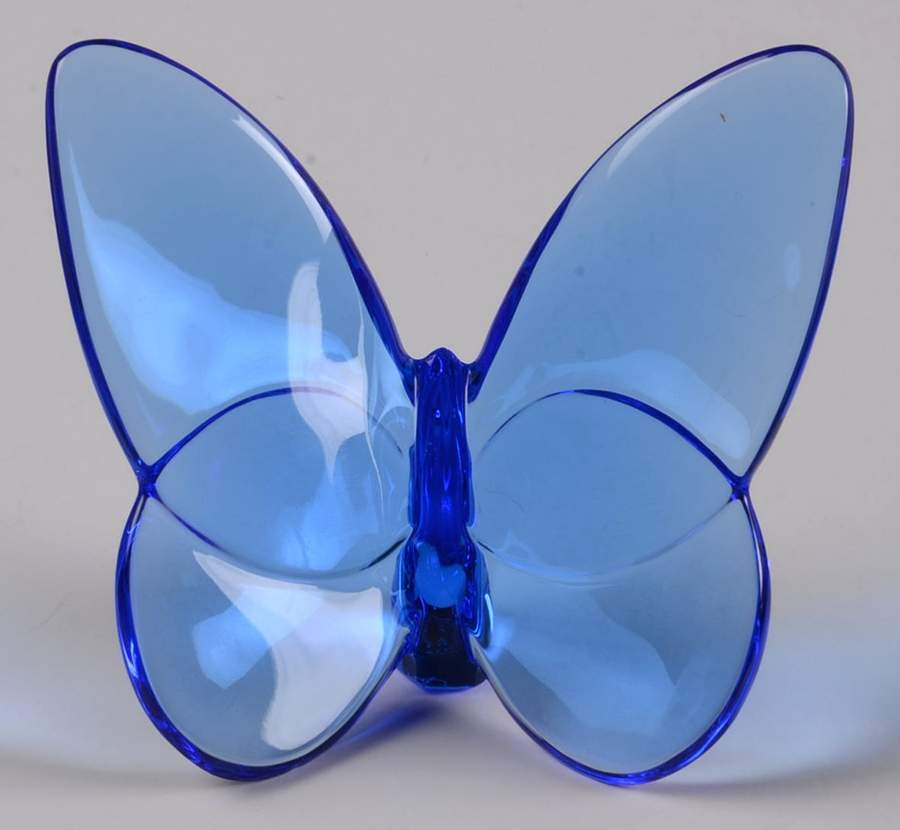 Baccarat Crystal Figurines Lucky Butterfly-Blue - No Box by Baccarat-1