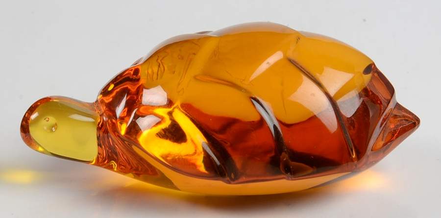 Baccarat Crystal Figurines Turtle-Amber - No Box by Baccarat-1