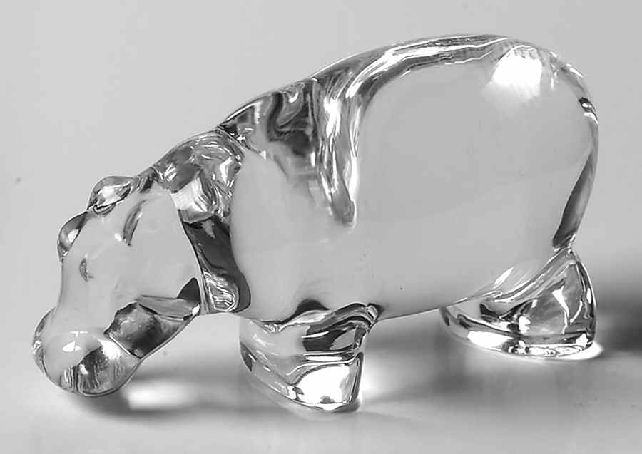 Baccarat Crystal Figurines Hippopotamus-Petite - No Box by Baccarat-1