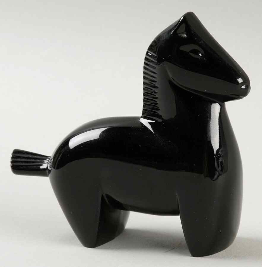 Baccarat Crystal Figurines Trojan Horse-Black - Boxed by Baccarat-1