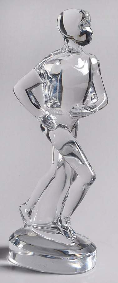 Baccarat Crystal Figurines Jogger-Man Running - With Box Bx912 by Baccarat-1