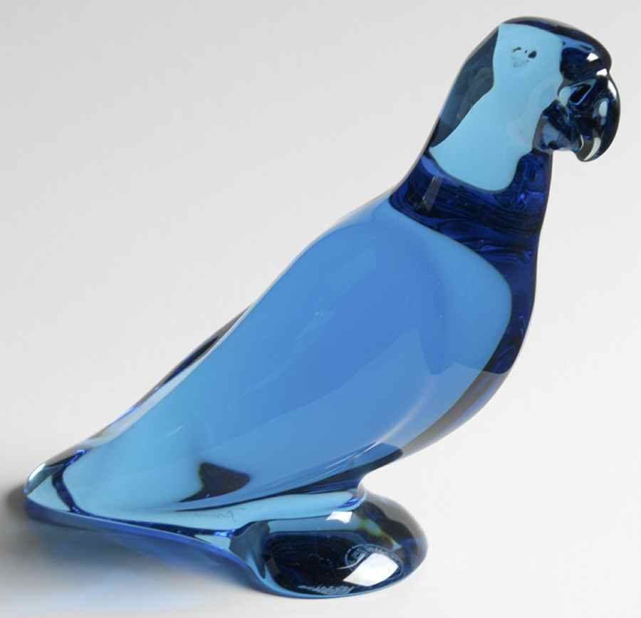 Baccarat Crystal Figurines Parrot-Lagoon Blue - No Box by Baccarat-1