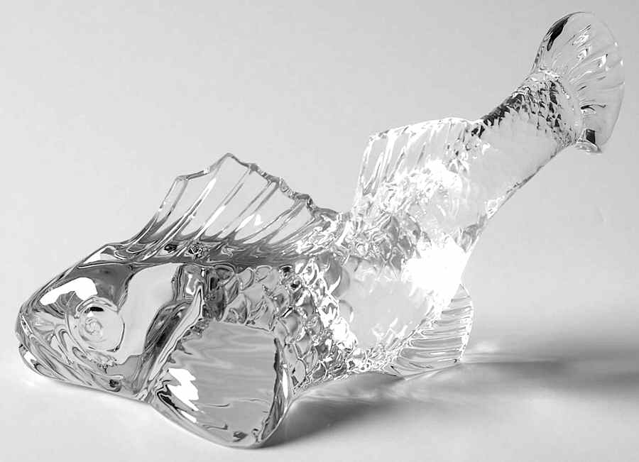 Baccarat Crystal Figurines Carbot Fish-Clear  -W-5 3/4" - Bx482 With Box by Baccarat-1