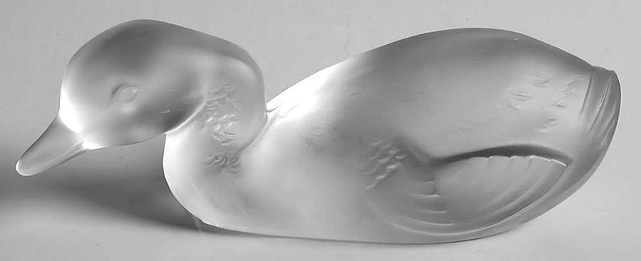 Baccarat Crystal Figurines Duck Swimming-Frosted - Boxed by Baccarat-1