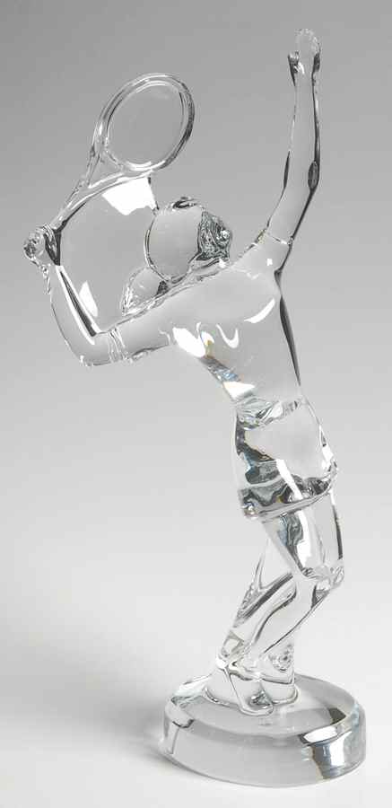 Baccarat Crystal Figurines Tennis Player-Lady - Boxed by Baccarat-1