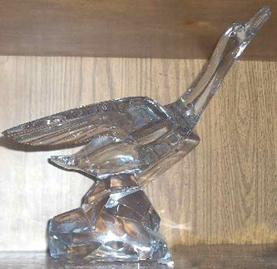 Baccarat Crystal Figurines Duck Flying - With Box Bx855 by Baccarat-1