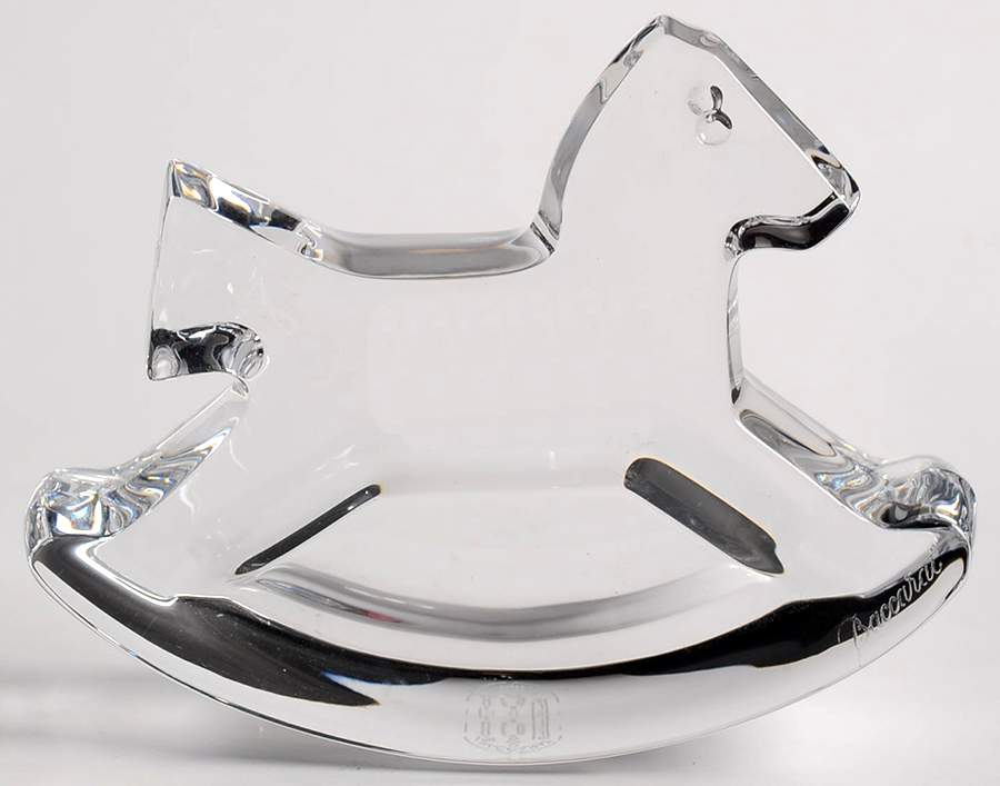 Baccarat Crystal Figurines Rocking Horse - With Box Bx914 by Baccarat-1