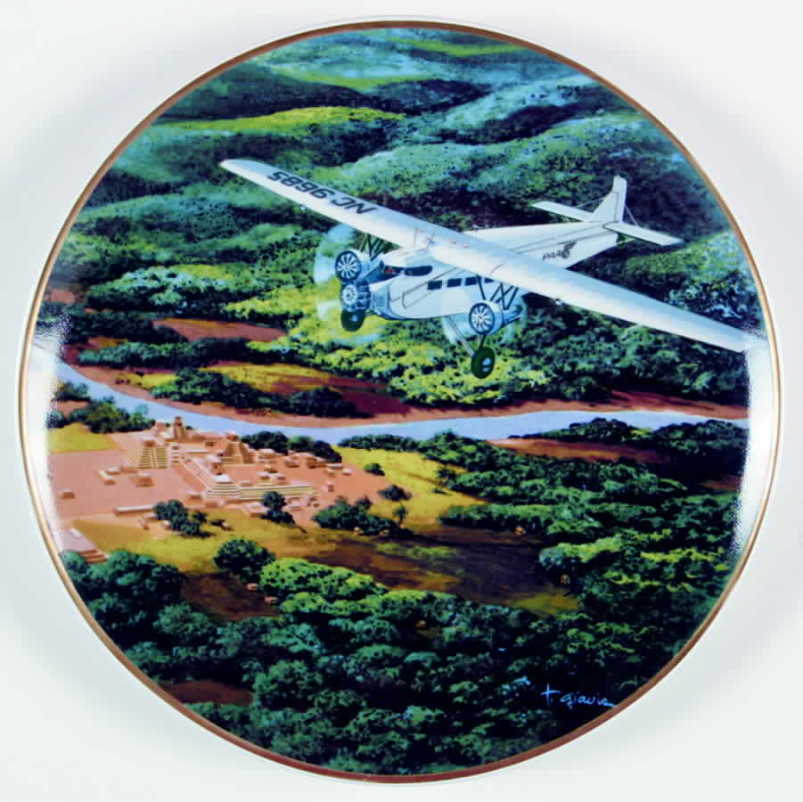 Pan Am-Pioneer Flights A "Tin-Goose" Over The Mayan Ruins - No Box by Bauscher Weiden-1