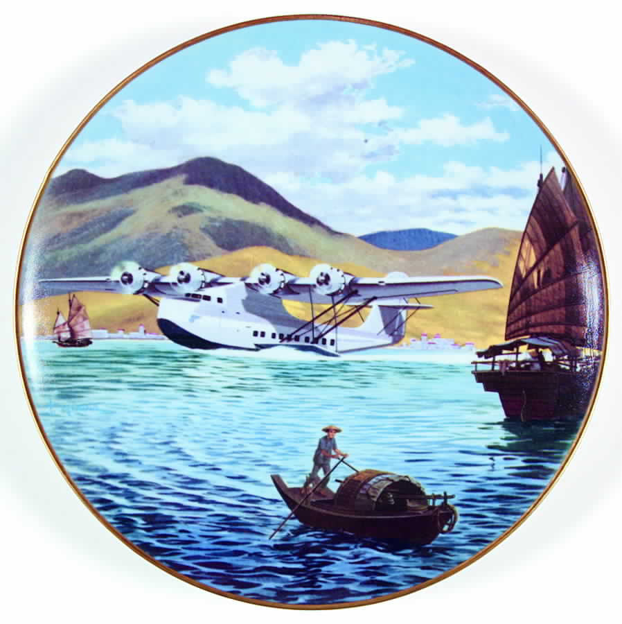 Pan Am-Pioneer Flights China Clipper Lands In Hong Kong Harbour - Boxed by Bauscher Weiden-1