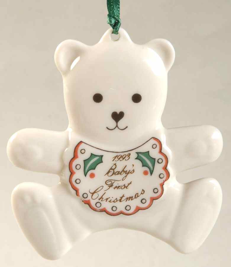Babys 1st Christmas Bear - No Box by Belleek Pottery (Ireland)-1