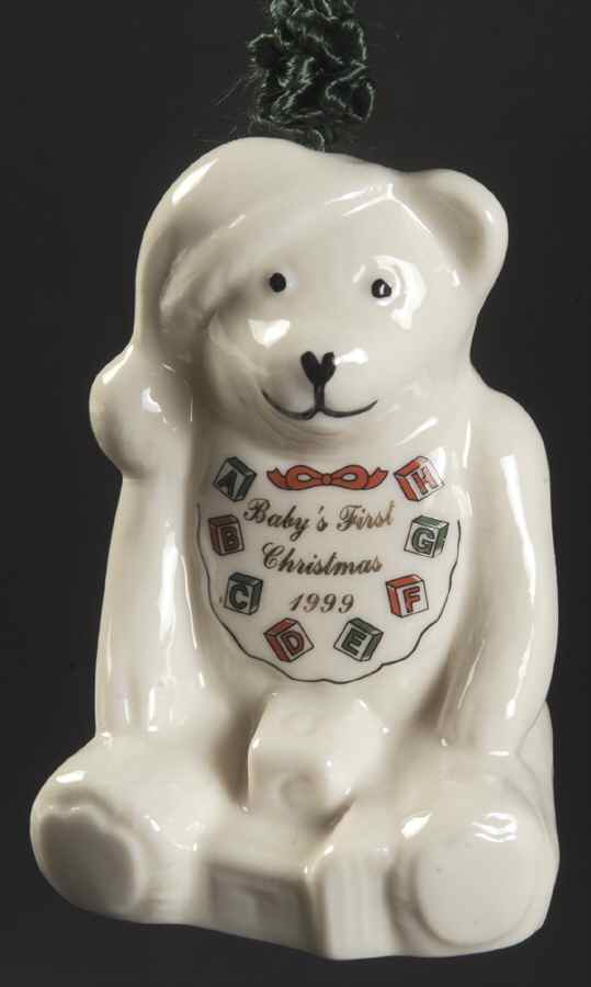 Babys 1st Christmas Bear-Bell - Boxed by Belleek Pottery (Ireland)-1