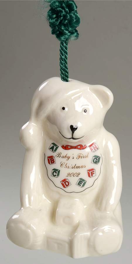 Babys 1st Christmas Bear-Bell - No Box by Belleek Pottery (Ireland)-1
