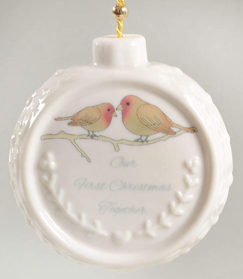 Our 1st Christmas Birds On Branch-Wreath - No Box by Belleek Pottery (Ireland)-1