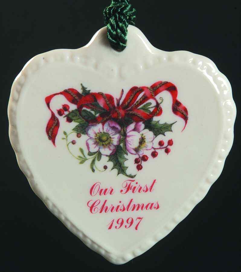 Our 1st Christmas 1997-Heart - Boxed by Belleek Pottery (Ireland)-1