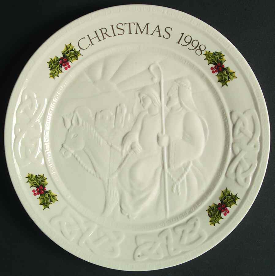 Christmas Plates Series #2 The Journey From Nazareth - No Box by Belleek Pottery (Ireland)-1