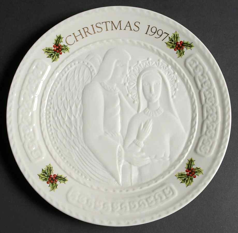 Christmas Plates Series #2 Angel Gabriel - No Box by Belleek Pottery (Ireland)-1