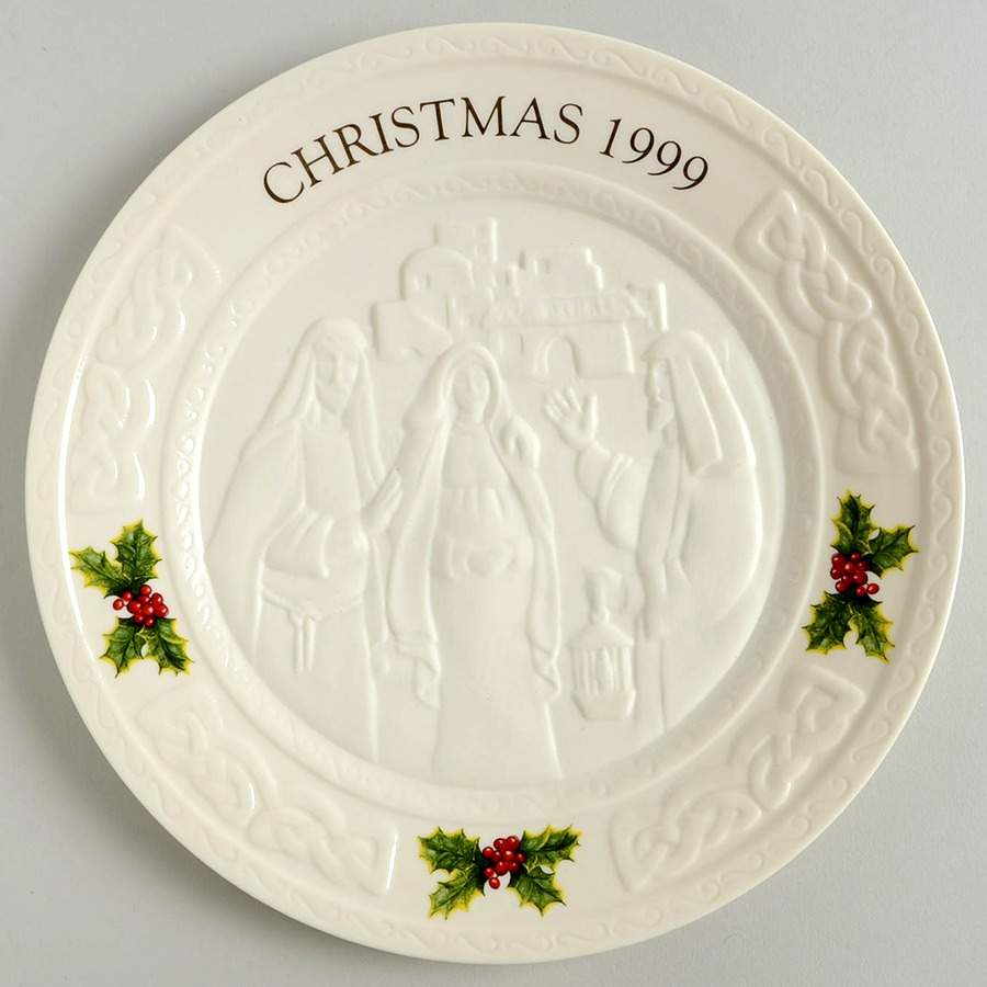 Christmas Plates Series #2 No Room At The Inn - Boxed by Belleek Pottery (Ireland)-1