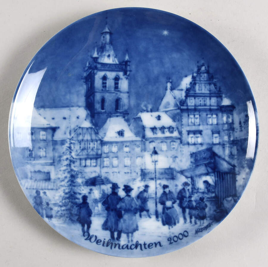 German Christmas Plates Christmas Eve In Frier - No Box by Berlin Design-1