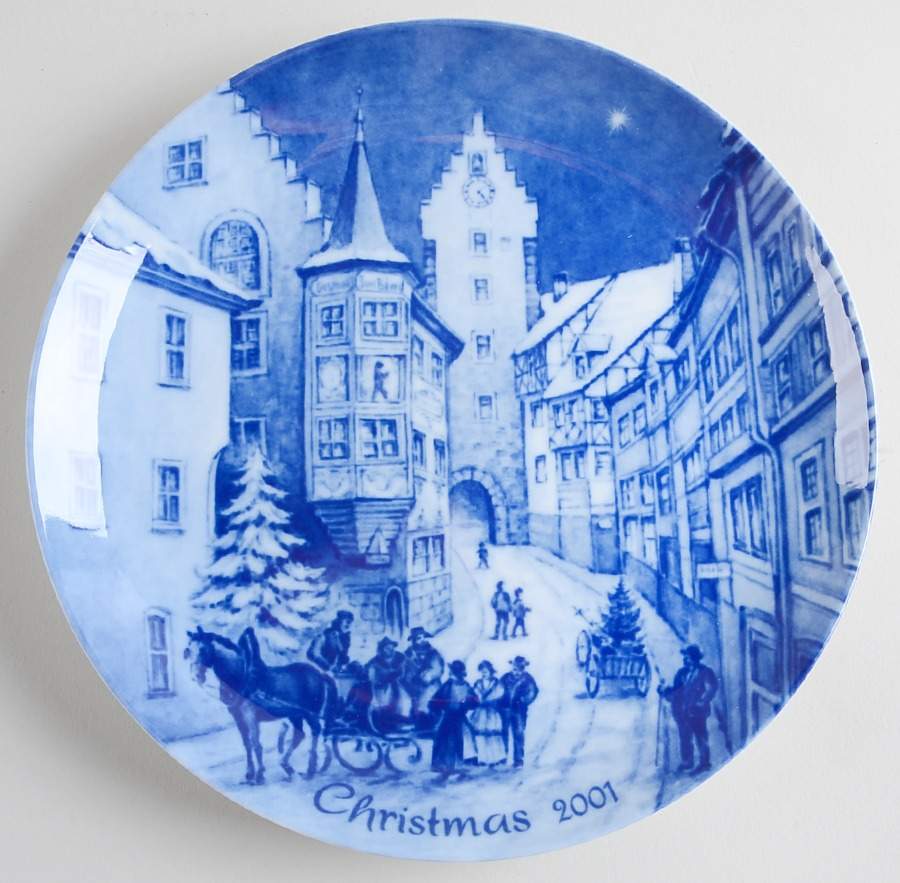 German Christmas Plates Christmas Eve In Meersburg - No Box by Berlin Design-1